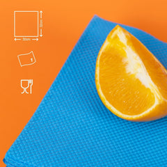 Serviettes en papier Renova, étiquette rouge bleue 70 serviettes