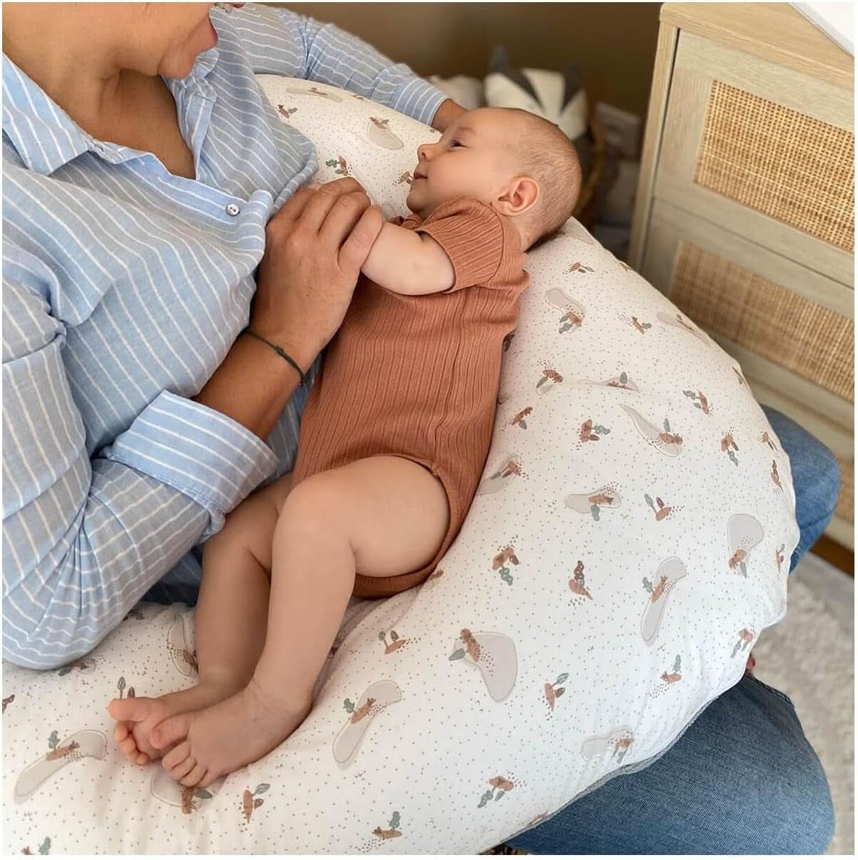 Coussin de grossesse - Coussin d'allaitement - Oreiller multifonction 2 en 1 - Housse amovible 78 X 44 cm Accessoires Alimentation et Allaitement Bebe Naty Shop