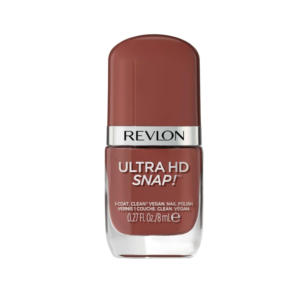 Revlon Ultra HD Snap Vernis à ongles longue durée Formule végétalienne Séchage rapide Une couche Couleur à couverture complète (8 ml) Hot Stuff (007) Unisexe