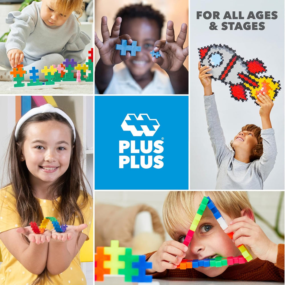 Plus-Plus 9603210 Geniales Konstruktionsspielzeug, Open Play Big Basic Mix, Bausteine-Set, 100 pièces, Mehrfarbig, Mehrfarbig
