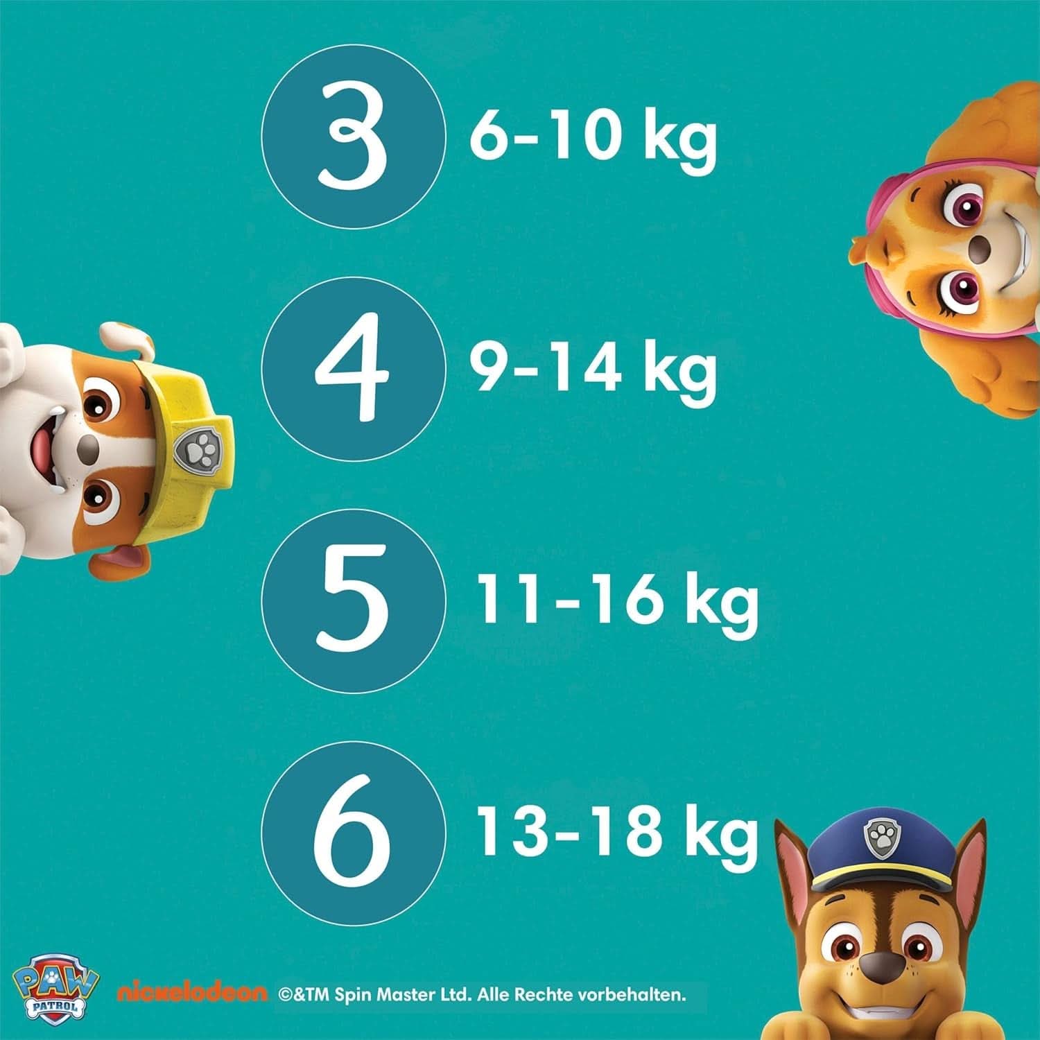 Pampers Paw Patrol (Baby-Dry), scutece mărimea 6 (13Kg-18Kg), ediție limitată, 164 de scutece, protecție completă împotriva scurgerilor până la 12H Mama si Copilul Naty Shop