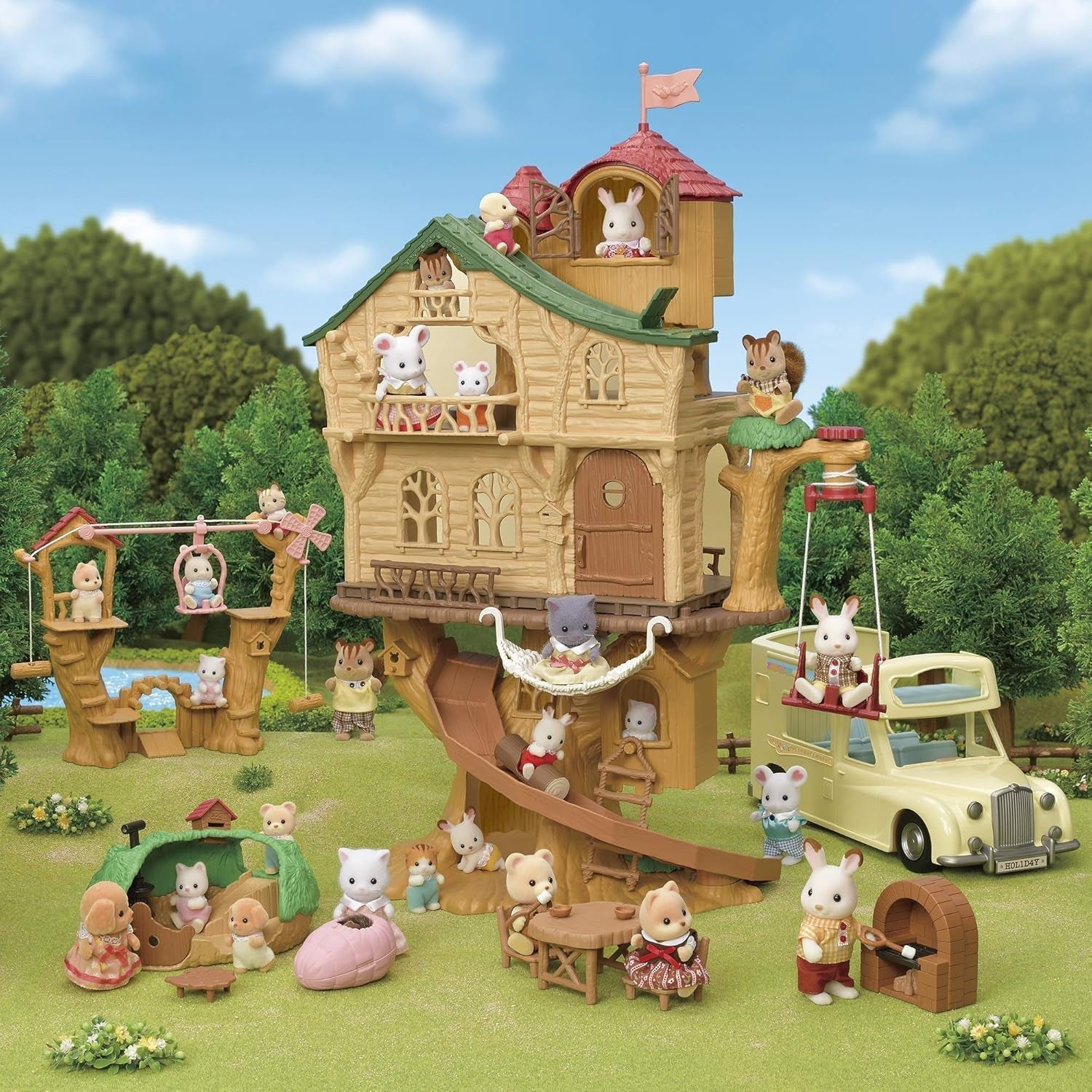 Sylvanian Families 5494 Adventure Tree House - Set de joacă pentru casa de păpuși Casute de papusi Naty Shop