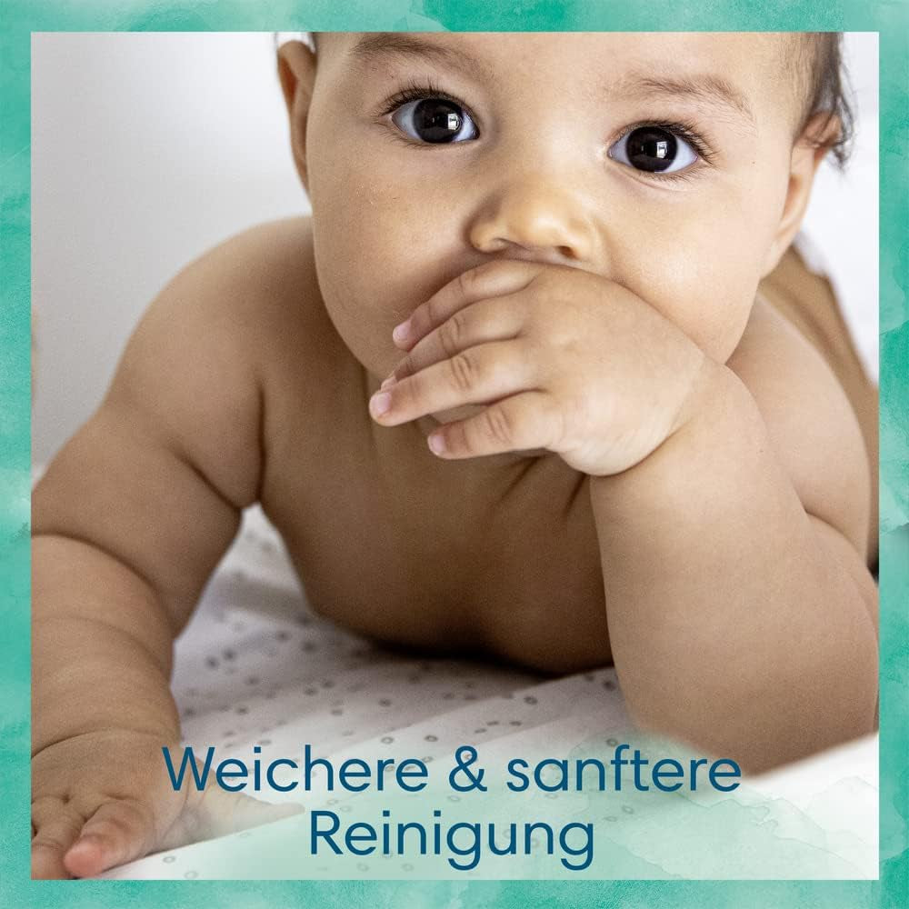 Boîte de recharge 2320 Plus 2017 (paquet de 6) et boîte de lingettes humides Pampers Harmony Aqua Baby, 720 lingettes (15 x 48), protection douce de la peau avec 99 % d'eau