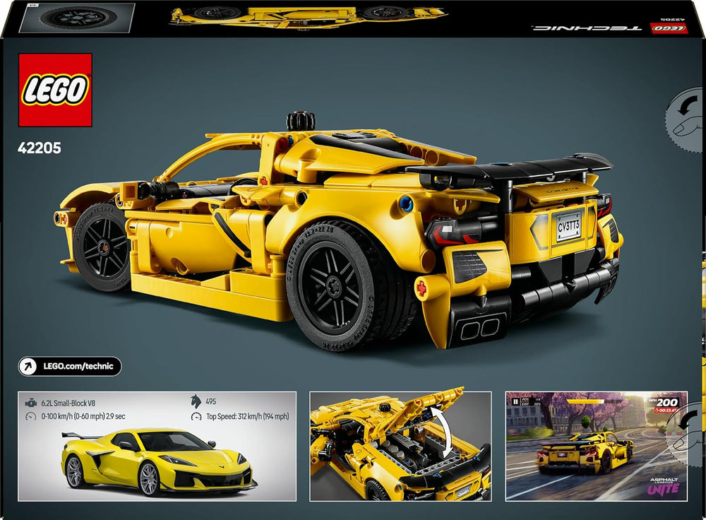 LEGO Technic Chevrolet Corvette Stingray - Véhicule de construction pour un véhicule - Véhicule de sport - Modèle de voiture - Conçu pour les jeunes et les filles à partir de 9 ans, les véhicules de jeu sont livrés 42205