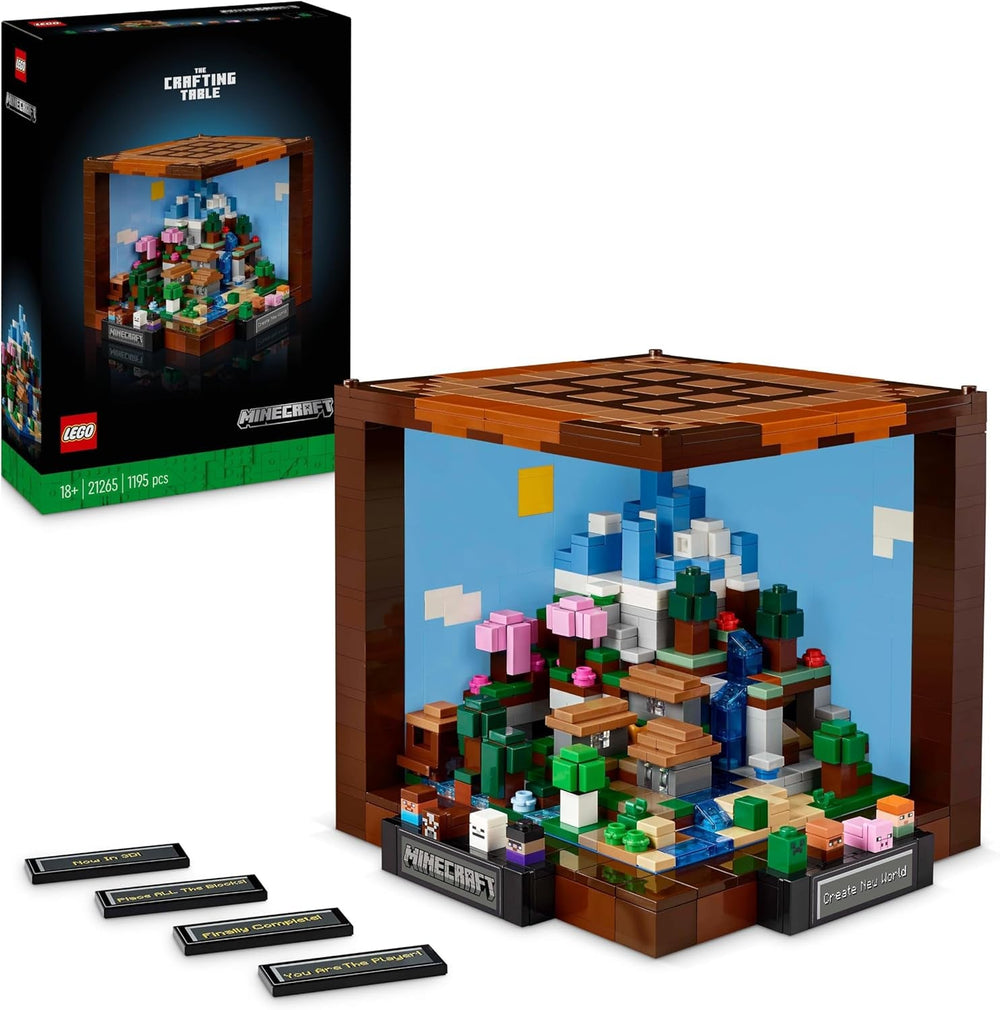 LEGO Minecraft The Workbench Ensemble de construction 8 figurines, jeu vidéo comprenant Steve Alex Créatures et biomes Modèle 15e anniversaire Idée cadeau pour adultes Hommes Femmes 21265 Ensembles de construction Besuche den LEGO-Store Default Title