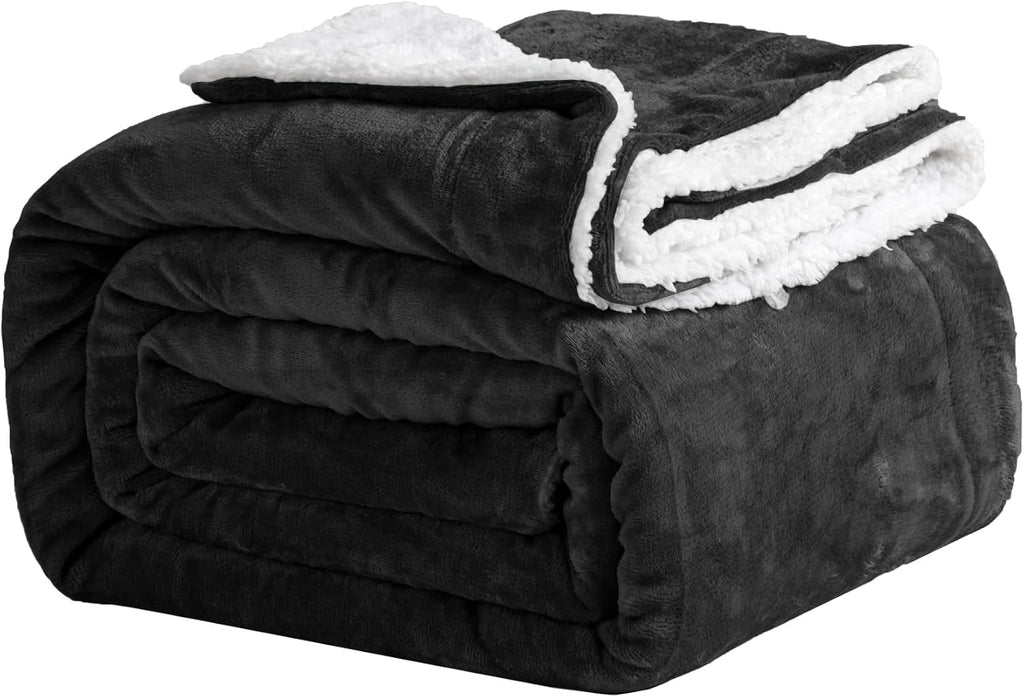 Cosy pătură 150X200Cm negru Fleece pătură Living pătură Sherpa canapea arunca canapea pătură Warm Winter Soft (negru, 150X200Cm) Paturi si Cuverturi Good Nite Negru 150X200Cm