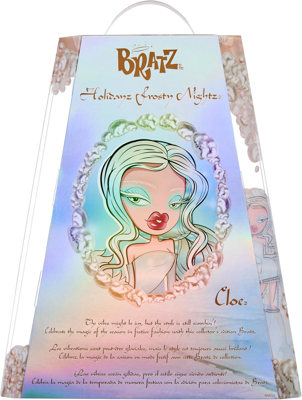 Bratz Holidayz Frosty Nightz - Poupée Chloé (édition collector) avec de vraies tenues et accessoires