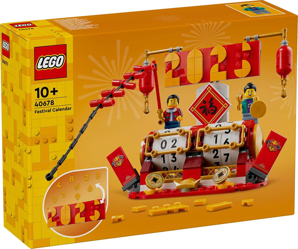 Calendrier des fêtes LEGO, cadeau de vacances chinois pour garçons et filles, ensemble de construction du Nouvel An lunaire, permet aux enfants de jouer avec imagination, jouet festif, décoration du Nouvel An chinois 40678 Ensembles de construction Besuche den LEGO-Store