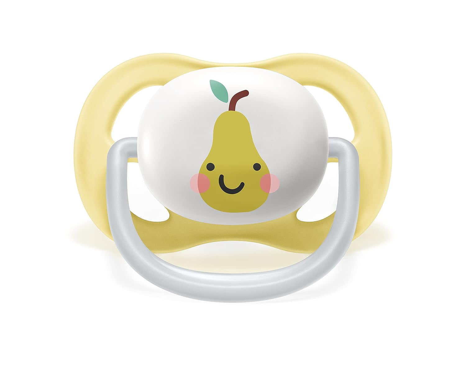 Sucette Philips AVENT ultra air - paquet de 2, sans BPA, respirante, pour bébés de 0 à 6 mois, avec étui de transport et stérilisation, pomme/poire (modèle SCF080/17)