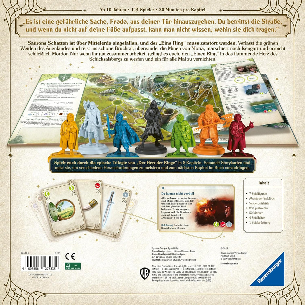 Ravensburger 27533 - Le Seigneur des Anneaux - Jeu d'aventure sur cartes - Jeu de stratégie coopératif pour 1 à 4 joueurs à partir de 10 ans