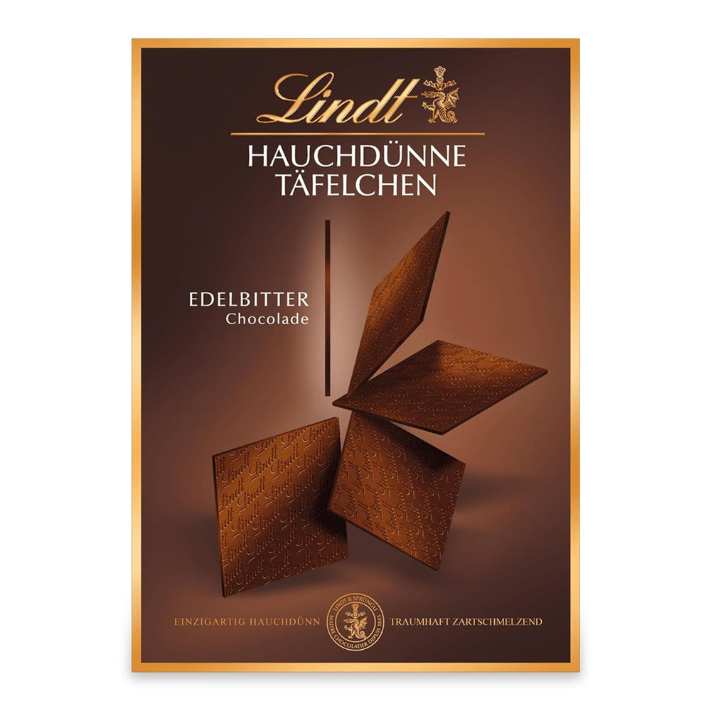 Barres de chocolat noir ultra-minces Lindt Chocolate | 125g | Barres ultra fines du meilleur chocolat noir | Particulièrement fin et fin | Cadeau chocolat (1 paquet)