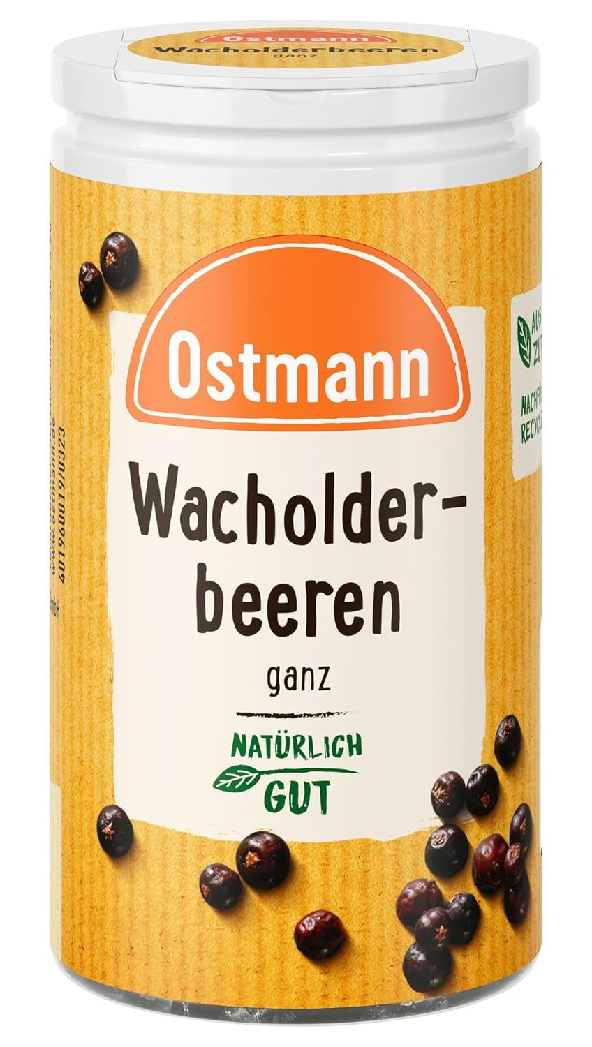 Ostmann Gewürze - Wacholderbeeren ganz | Idéal pour assaisonner les plats de choucroute et de gibier 20 g dans Der Streudose