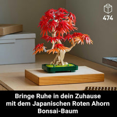 LEGO Botanicals Arțar roșu japonez - Arbore Bonsai - Kit plantă artificială cu frunze roșii și portocalii, plus bol - Decor pentru casă - Idee cadou pentru adulți - 10348 Seturi de constructie Besuche den LEGO-Store