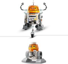 Figurine LEGO Star Wars 75416 Ahsoka Astromech Droid Chopper (C1-10P) - jouet avec tête mobile, bras amovibles et roue centrale - cadeau pour les fans d'Ahsoka, garçons et filles de plus de 10 ans Jeux de construction Besuche den LEGO-Store