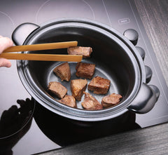 Russell Hobbs Mijoteuse, 3,5 litres antiadhésif, acier inoxydable, 3 réglages de température et fonction maintien au chaud, mijoteuse 160 W Naty Shop