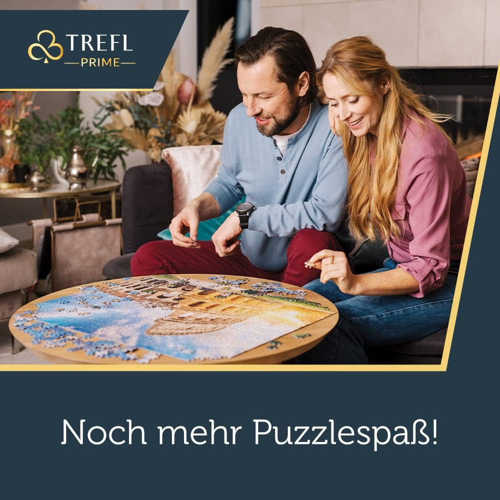 Trefl 26196 1500 elemente, carton cel mai gros, organic, ECO, Italia, apus de soare, divertisment pentru adulți și copii de la 12 ani, Uft-Puzzle Romantic Sunset: Vernazza, Liguria, Italia Puzzle Naty Shop