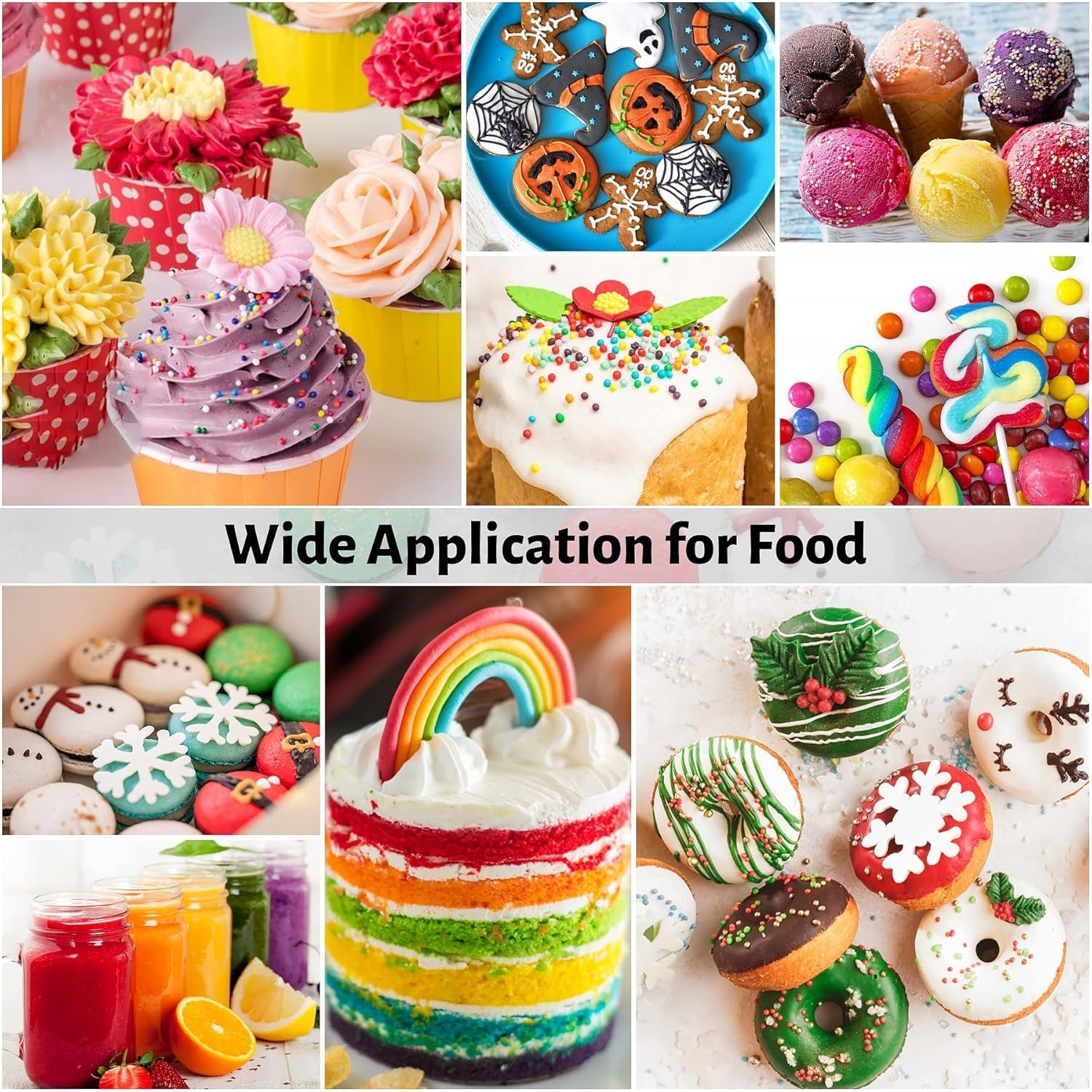Colorant alimentaire 9 x 10 ml, colorant alimentaire liquide – ensemble de colorants alimentaires pour décorer des gâteaux, macarons, beignets, fudge, glaçage, savons DIY, crème glacée, colorant pour savon, colorant pour pistolet pulvérisateur