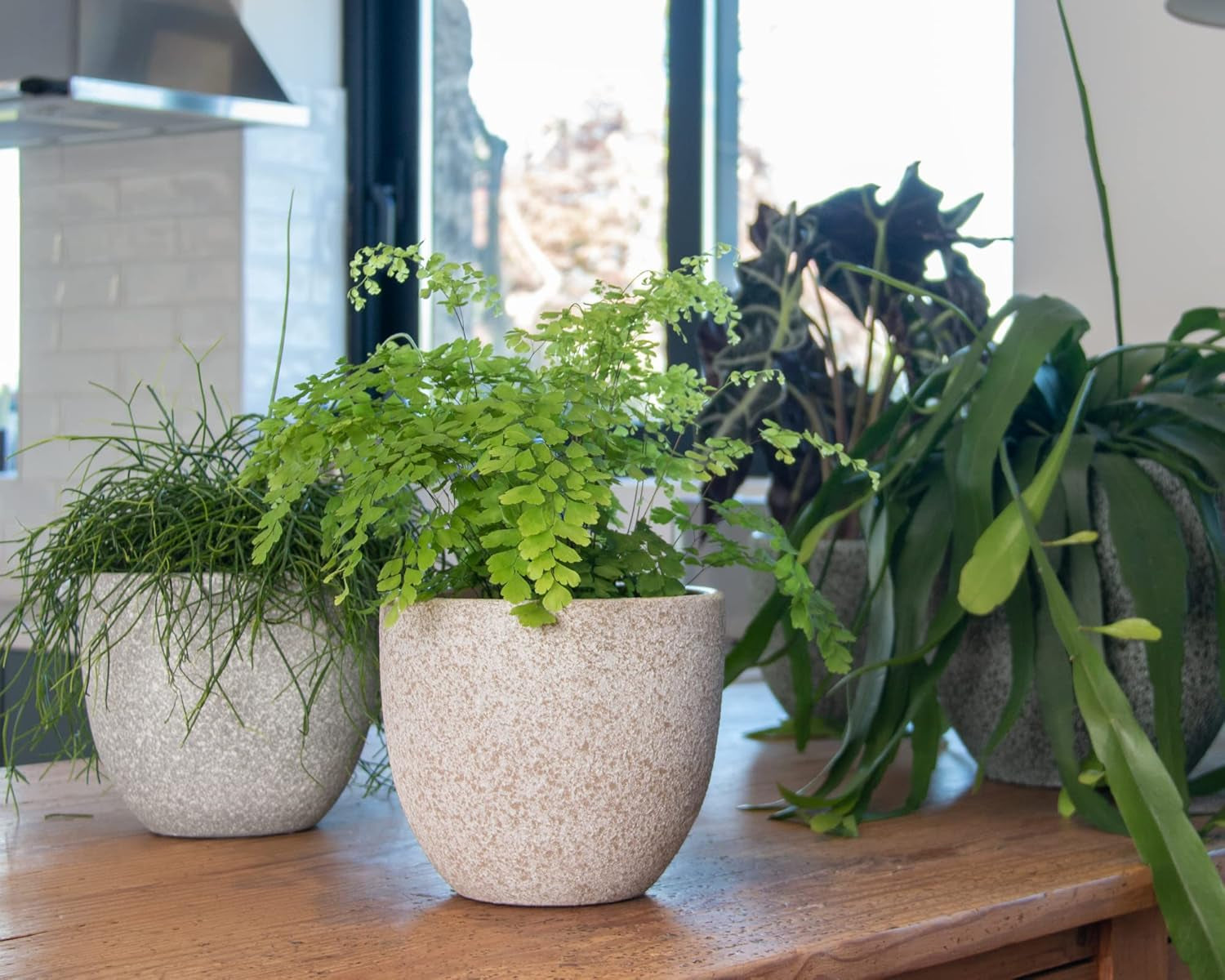 Pots de fleurs Artevasi Hestia, pots de fleurs, pots décoratifs, texture complexe, céramique faite à la main, couleur terre cuite, 17 cm