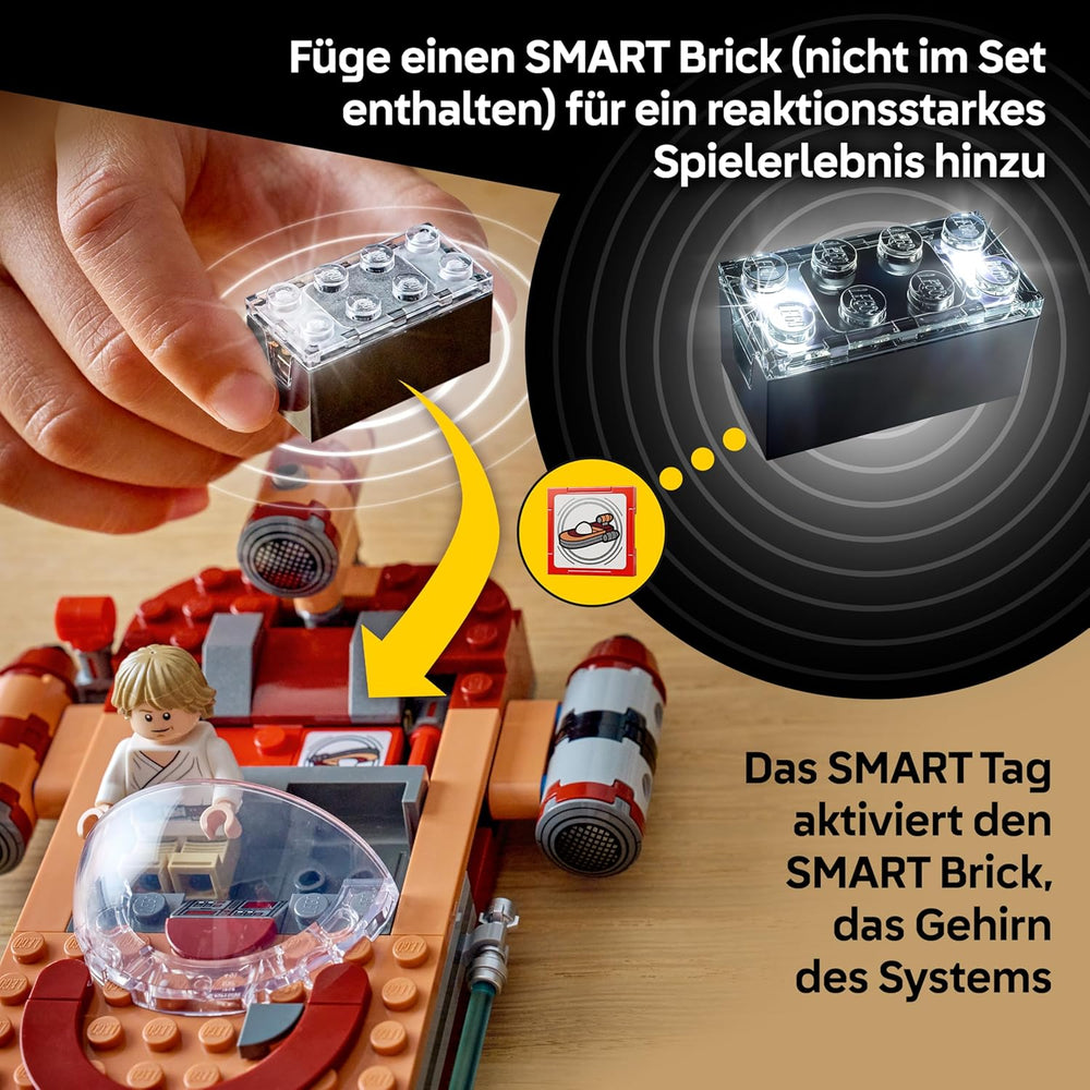 LEGO Star Wars 75420 SMART Play : Luke's Landspeeder - Compatible Interaktives Spielzeug inkl. Figurine SMART Tag et Luke Skywalker - Idée cadeau pour les fans de garçons, de filles et d'Erwachsene à partir de 6 ans
