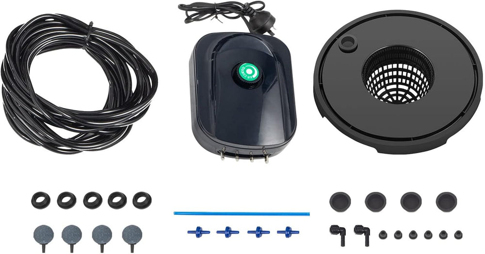 VEVOR DWC Système de culture hydroponique, systèmes de culture hydroponique, culture en eau profonde 4 seaux de 20 litres, système DWC avec pompe à air, pierres à air et indicateur de niveau d'eau pour légumes à feuilles