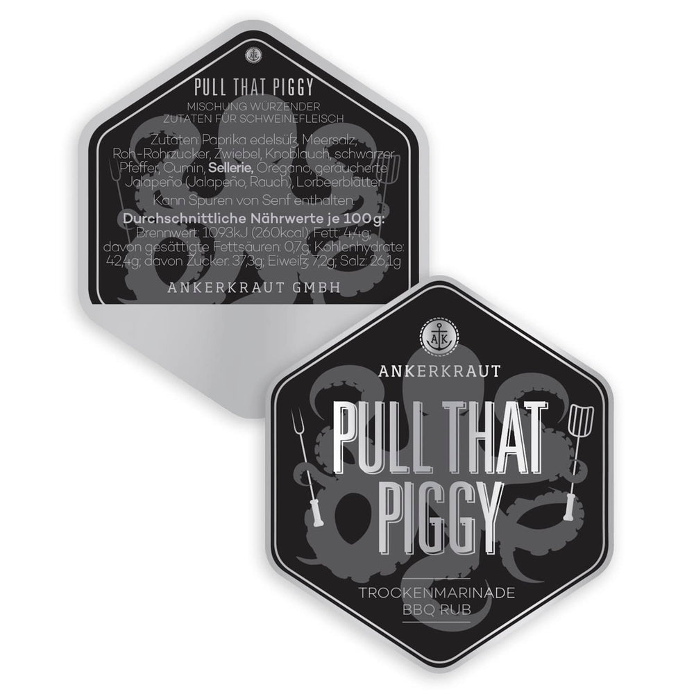 Ankerkraut Pull that Piggy, Effiloché de Porc BBQ-Rub, Gewürzmischung zum Grillen, 220g dans le Streuer