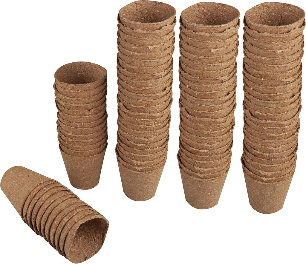Ghivece pentru răsaduri Windhager, 48 bucăți, diametru 8 cm, maro, fără turbă, 04343