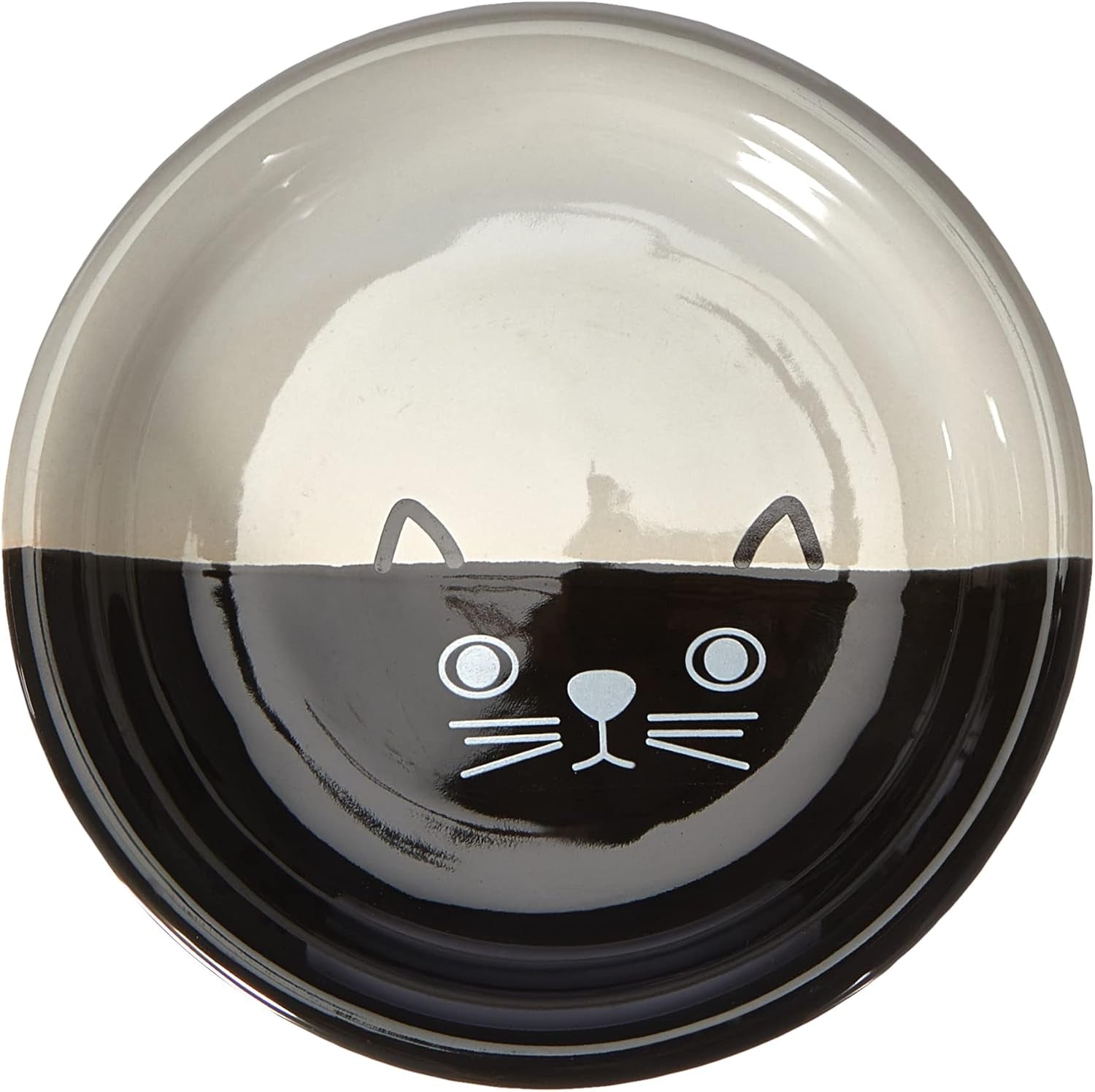 Katzen Keramik Milchschale FACE, Ø14 x 2 cm, 1 pièce