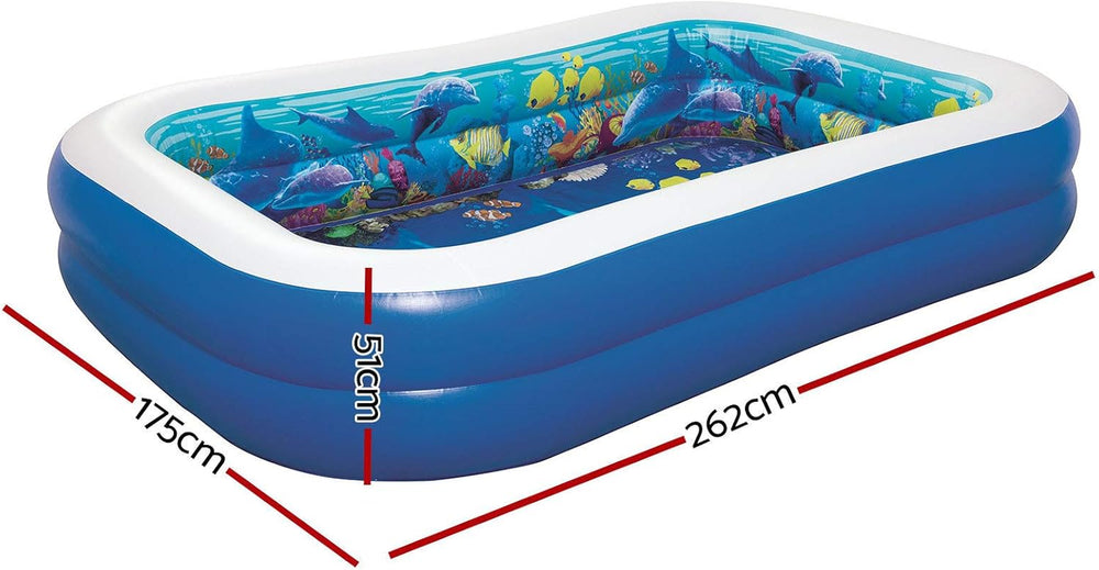 Bestway Piscine Familiale, Aventure 3D, 262 x 175 x 51 cm, 54177, Multicolore
