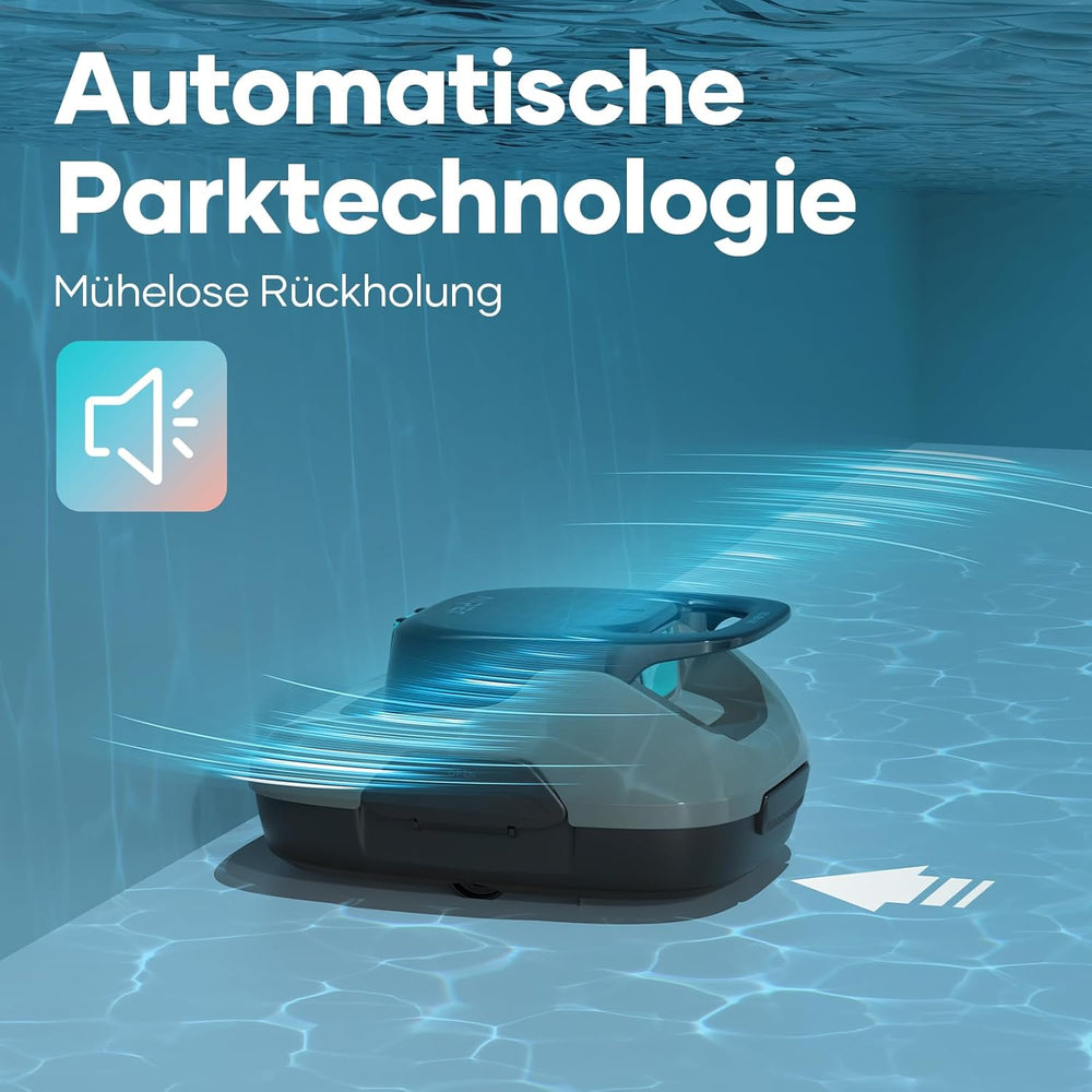 AIPER Scuba SE Robot de piscine, nettoyeur de piscine sans fil avec batterie, temps de nettoyage de 90 minutes, nettoyage automatique avec fonction d'auto-stationnement, nettoyeur de piscine léger, idéal pour les piscines à fond plat