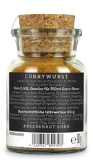 Ankerkraut Currywurst, 90g dans un verre en liège, Gewürzmischung zum Anmischen selbstgemachter Currywurst-Sauce ou comme Topping