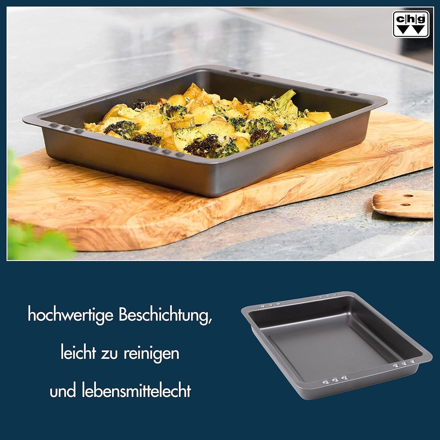 Chg Backform, ILAG Special 2-Schicht Antihaftbeschichtung, Sonstige, Jewells Ca. 28,5 X 23 X 4 Cm, 9878-41, Bijoux Ca. 28,5 X 23,0 X 4,0 Cm Moules et plateaux de cuisson Naty Shop