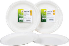 HEKU 191 pièces. USA Party Set I Assiettes en Carton Ø23Cm, Gobelets Rouges, Serviettes 3 Épais 33X33Cm, Sélecteur de Décoration, Chaîne Fanion 10M I Parfait pour les soirées à thème et les fêtes nationales