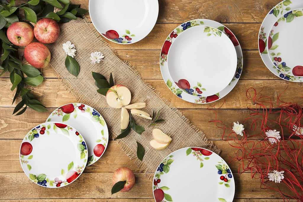Brunch Time Geschirr 18Er Set Apple Weiß/Mehrfarbig Seturi vesela masa Naty Shop