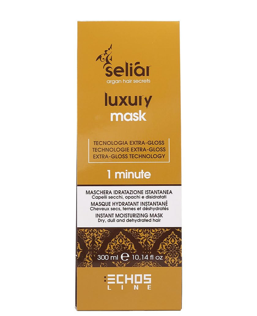 ECHOSLINE Seliar Luxury Masque Hydratant Instantané pour cheveux secs et déshydratés 300 ml Naty Shop Masque capillaire Titre par défaut