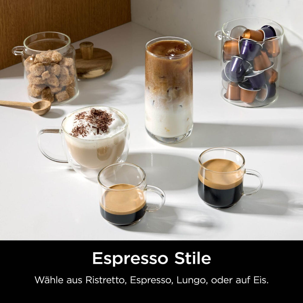 Ninja Prestige Cafetière filtre 2 en 1 avec capsules et mousseur à lait intégré, pour latte, café glacé et Flat White, noir CFN802EU