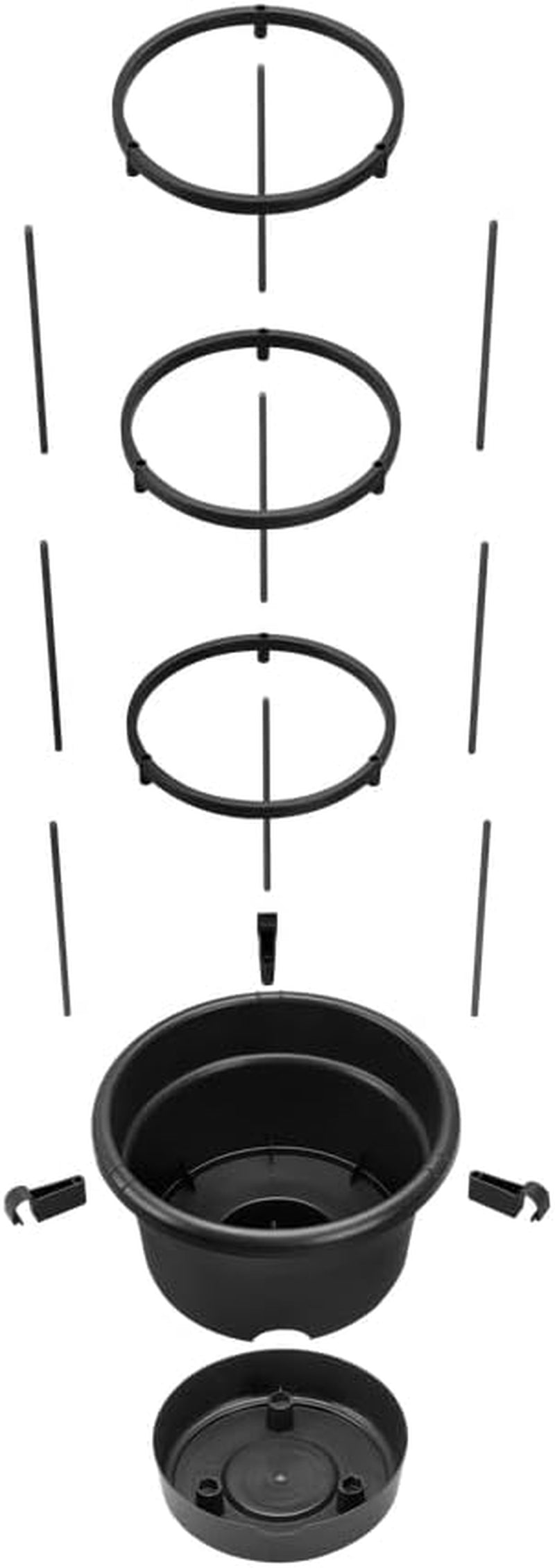 elho Green Basics Tomato pots 33 - Pots de fleurs pour la culture et la récolte en extérieur - Ø 33,5 x H 26,0 cm - Noir/Noir vif
