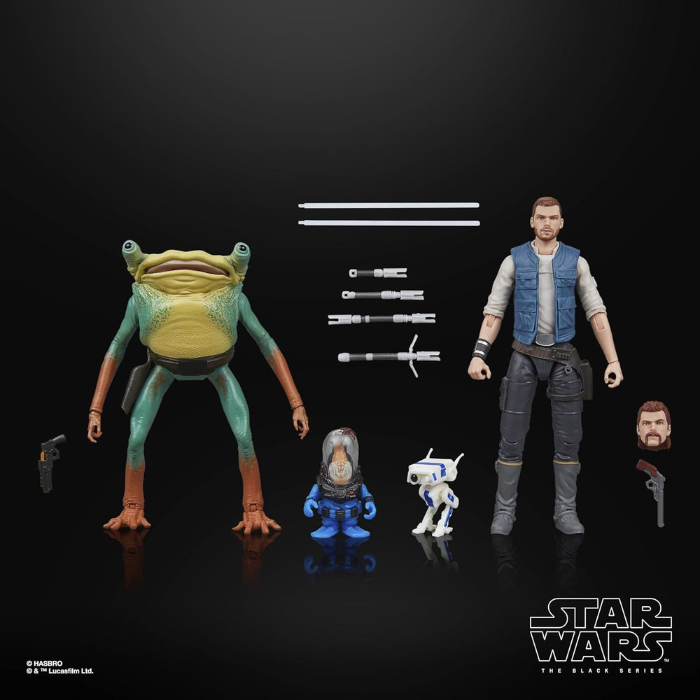 Star Wars Black Series Cal Kestis, Turgle & Skoova Stev, Star Wars Jedi : Survivor Figurines à collectionner (échelle 15 cm) Figurines Naty Shop