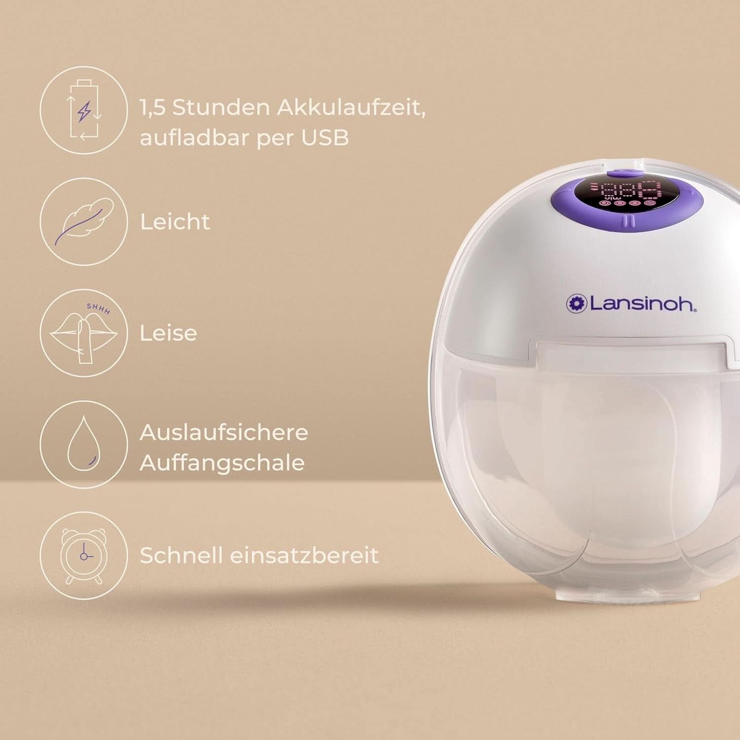 Lansinoh Tire-lait électrique portable Accessoires Alimentation et Allaitement Bebe Naty Shop