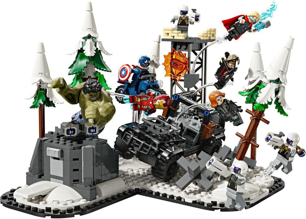 LEGO Marvel Avengers Assemble: Age of Ultron, set de construit și jucat cu 8 minifigurine de supereroi precum Thor, Hulk și Iron Man, jucărie de construit pentru băieți și fete, set de aventură 76291 Seturi de constructie Besuche den LEGO-Store