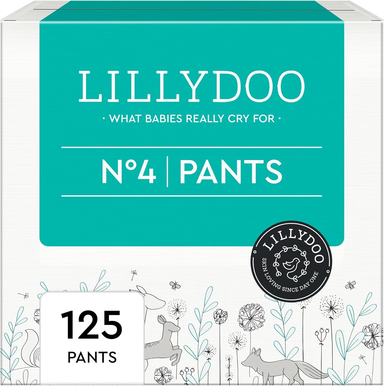 LILLYDOO Pantalons respectueux de la peau Taille 5 (12-17 kg) Boîte mensuelle (105 pièces)
