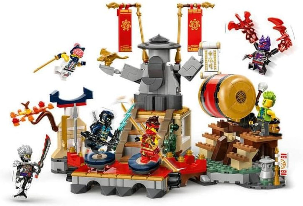 Jucărie LEGO NINJAGO Tournament Arena Adventure pentru copii, set de joacă Ninja cu 6 minifigurine, set de construcție de colecție, cadou de ziua de naștere pentru băieți și fete de la 7 ani 71818 Seturi de constructie Besuche den LEGO-Store