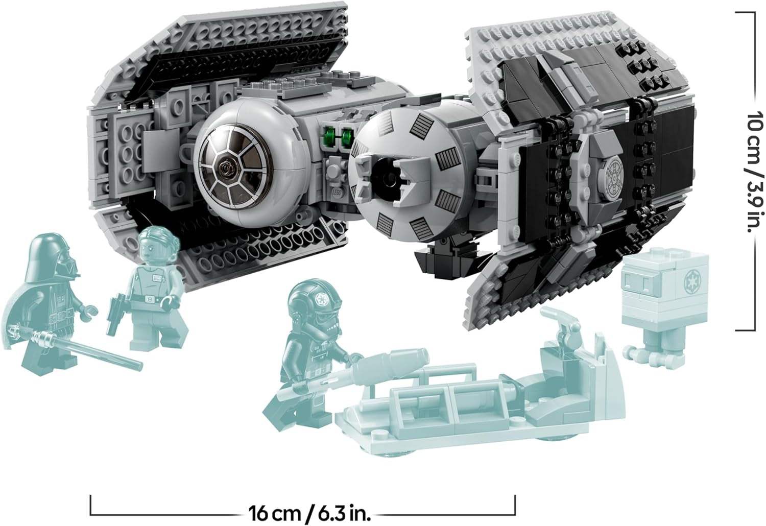 LEGO 75347 Star Wars TIE Bombe Spielzeug mit Darth Vader Minifigur mit Lichtschwert und Gonk-Droide, Starfighter Modell - Geschenk für Jungen und Mädchen ab 9 Jahren