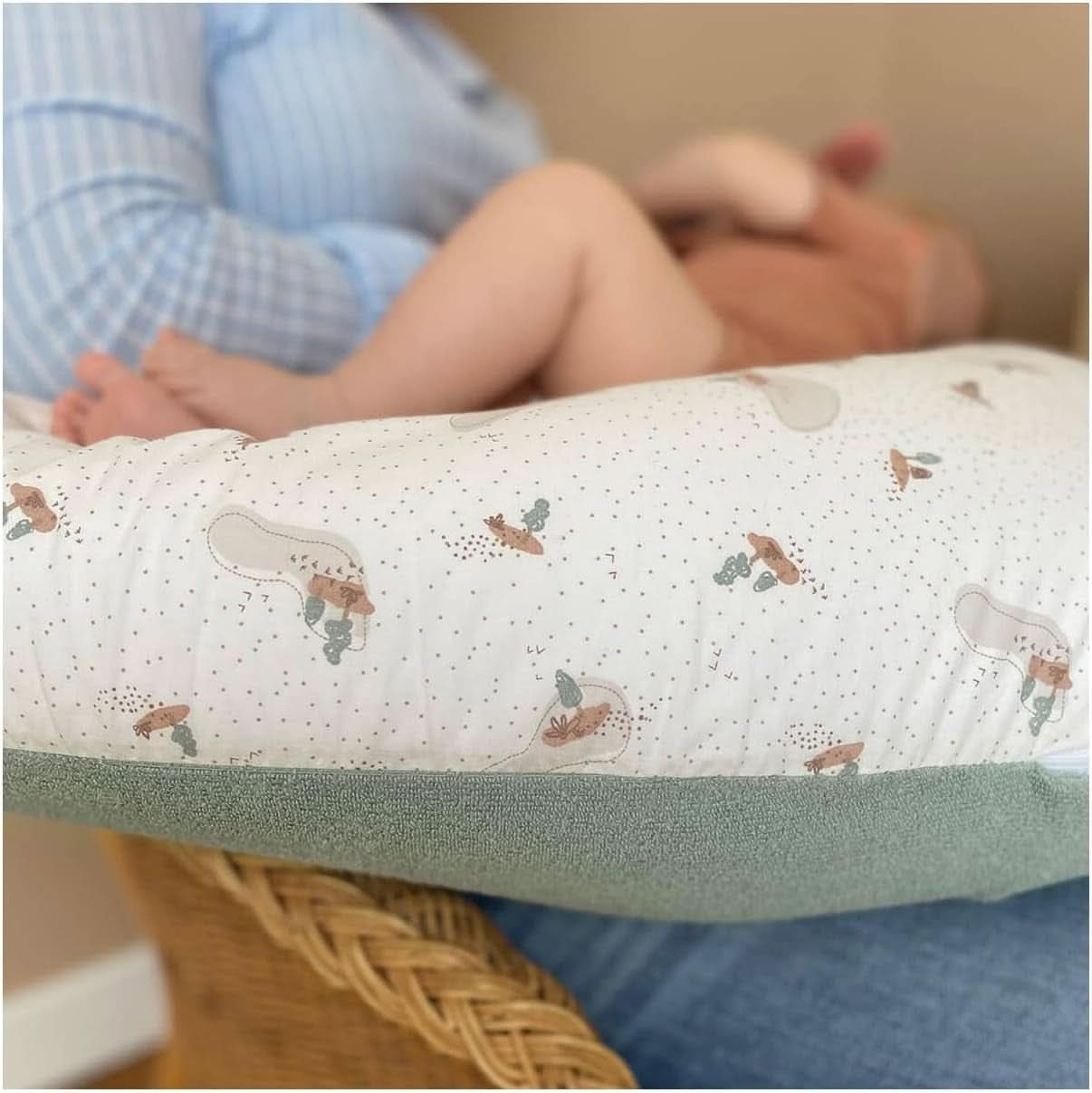 Coussin de grossesse - Coussin d'allaitement - Oreiller multifonction 2 en 1 - Housse amovible 78 X 44 cm Accessoires Alimentation et Allaitement Bebe Naty Shop