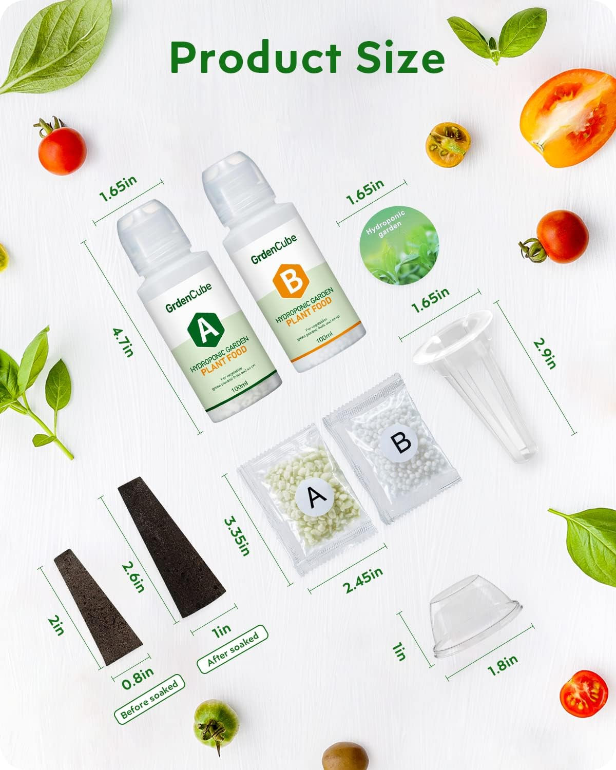Ensemble de capsules hydroponiques de 166 pièces : kits de plantes pour cultiver n'importe quoi - comprenant des éponges de culture, des dômes de culture, des étiquettes d'aliments pour plantes A&B - Accessoires hydroponiques pour la plupart