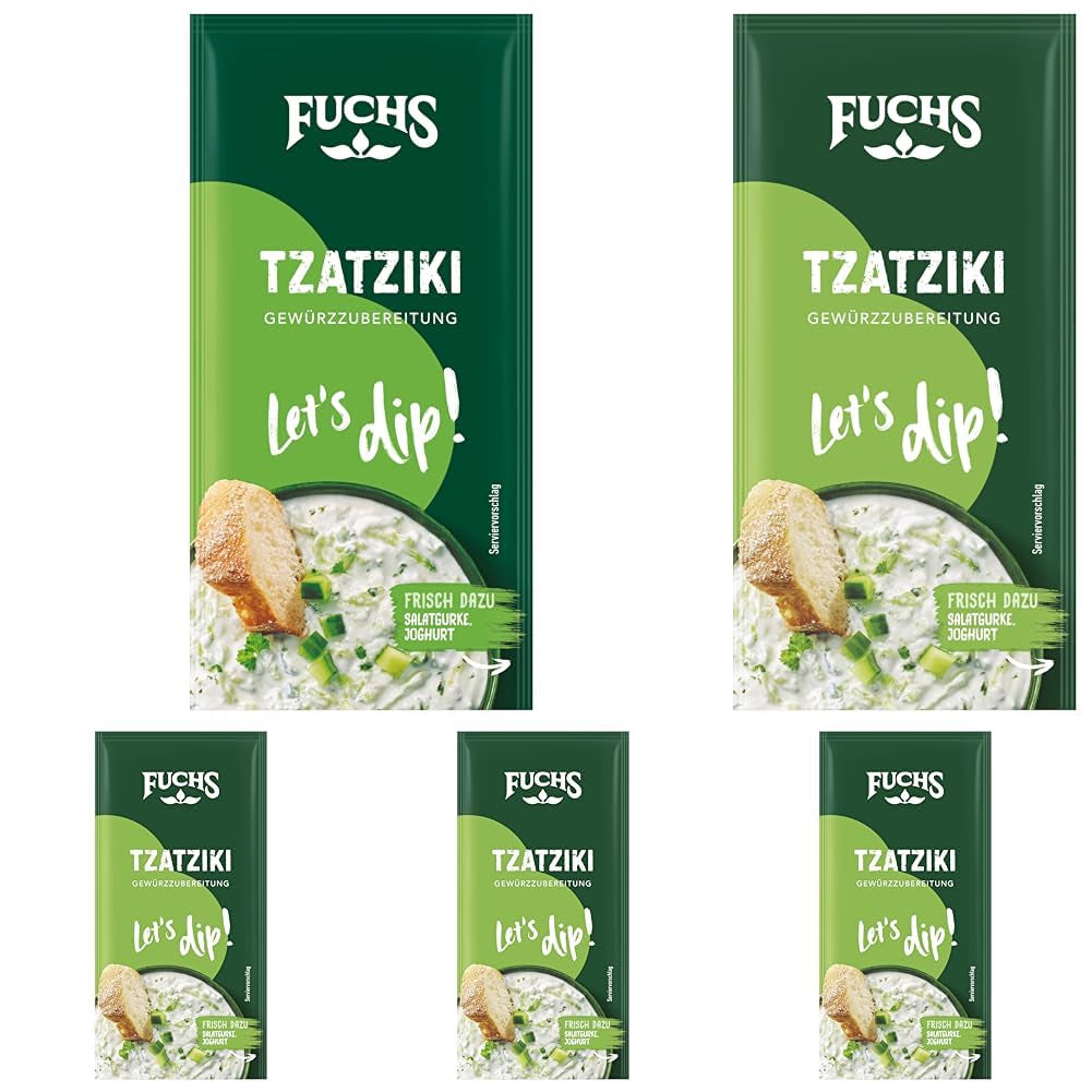 Fuchs Gewürze - Allons tremper ! Tzatziki Gewürzzubereitung, Gewürz für die Zubereitung von griechischem Tzatziki, 10 g dans le sachet