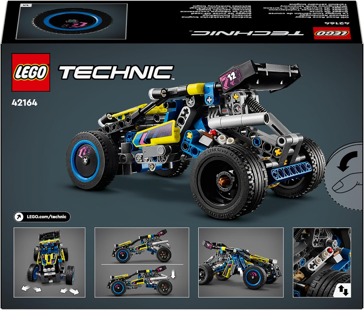 LEGO Technic Offroad Racing Buggy Car Jouet pour enfants Buggy Racing Car Kit de construction Cadeau pour garçons et filles de 8 ans Modèle de voiture de rallye 42164 Jeux de construction Besuche den LEGO-Store
