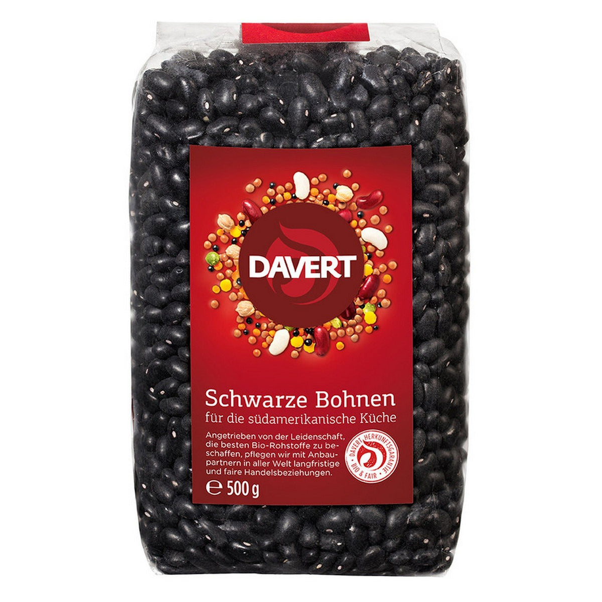 Haricots noirs Davert (1 x 500g)