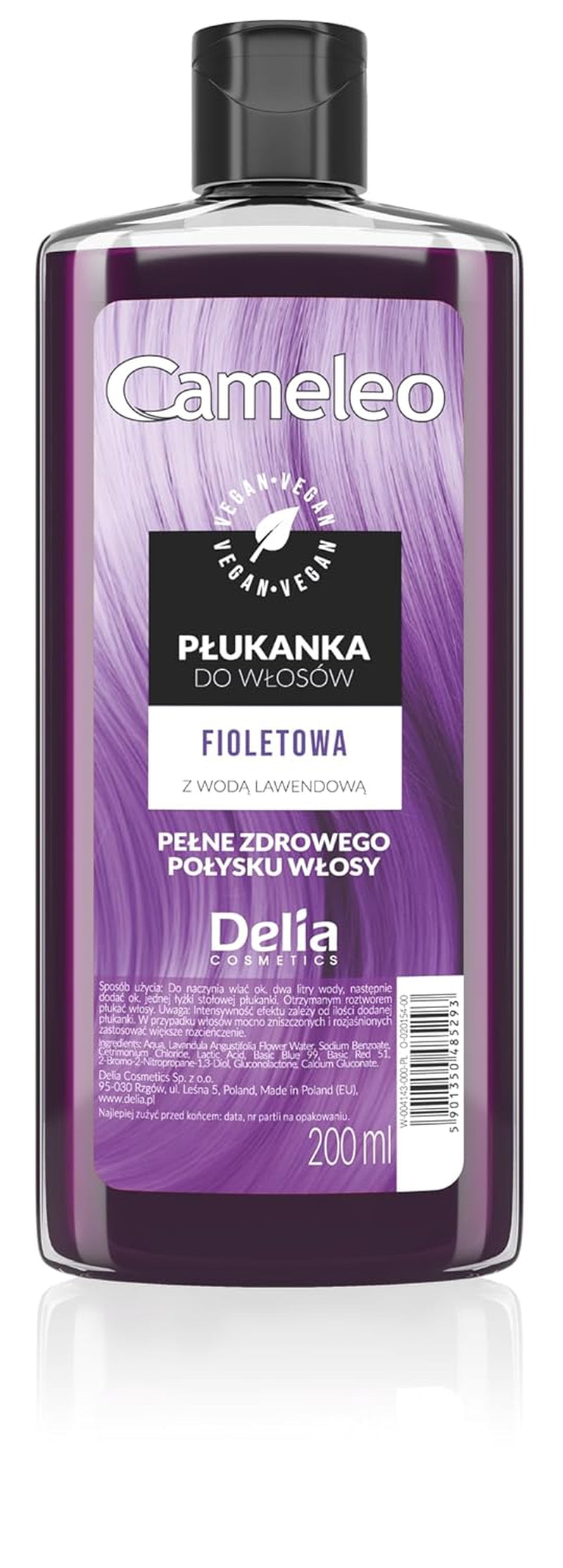 Cameleo - Tonic pentru păr roz cu apă de trandafiri, fără nuanță galbenă, culoare semipermanentă pentru păr - pentru păr blond și gri - culoare și îngrijire - fără parabeni | 200 ml Vopsea pentru par Naty Shop Versiune nouă - Violet 200 Ml (1 pachet)