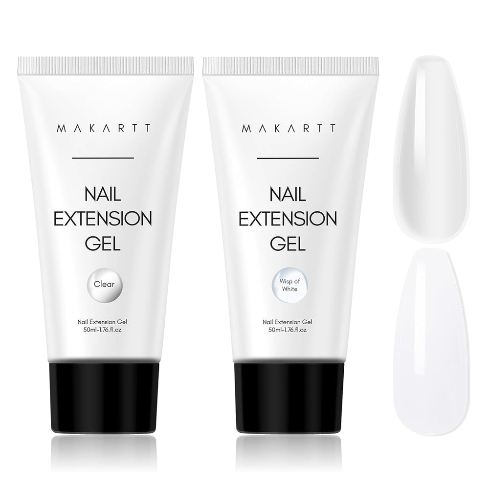 Makartt Poly Nail Extension Gel - 50 ML Extension Builder Acrylic Poly Nägel Aufbaugel Extender Gel Für Gelnägel Für Nagelverlängerung, Nagelstärkung, Nail Art Dekoration(Transparent)