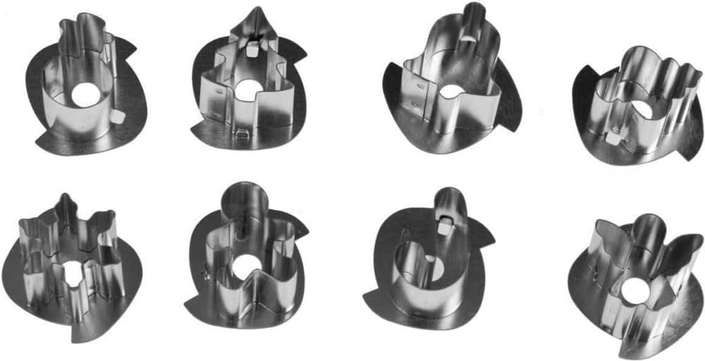 Linzer Lot de 8 Emporte-pièces de Noël, Acier Inoxydable, Argent/Transparent/Rouge, 13 x 6 x 6 cm, 9 pièces